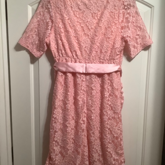 Planet Motherhood pink lace ruched side maternity baby shower dress XL - Picture 2 of 3